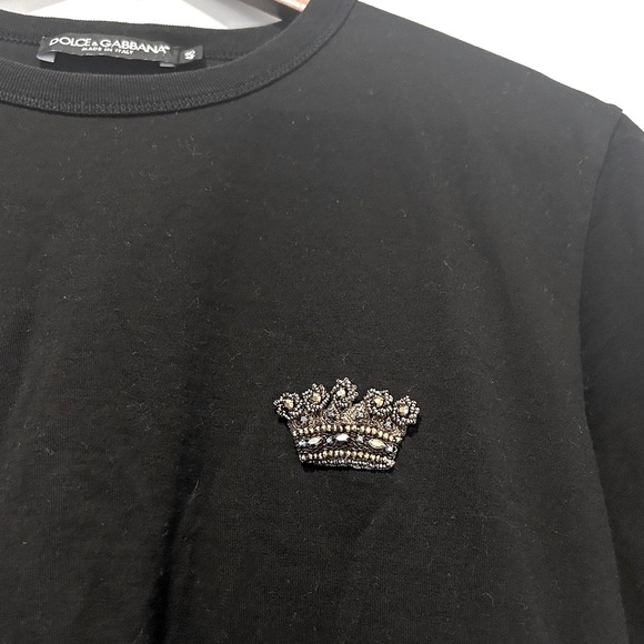 DOLCE & GABBANA - Cotton French Wire Embellishment T-shirt - Picture 10 of 10